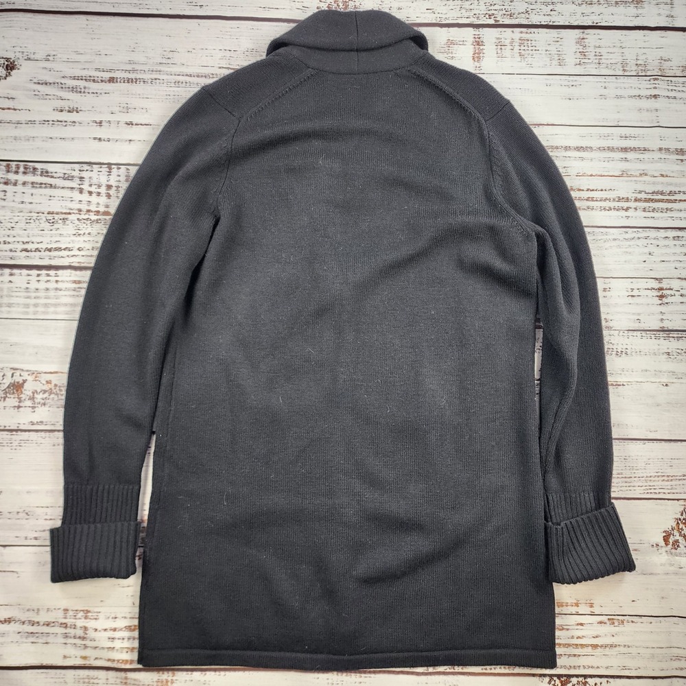NWT Brooks Brothers 100% Merino Wool Cardigan Sweater Jacket Black Toggle L - Picture 2 of 7